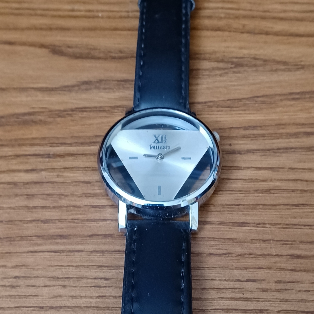 Men's Silver and Black watch